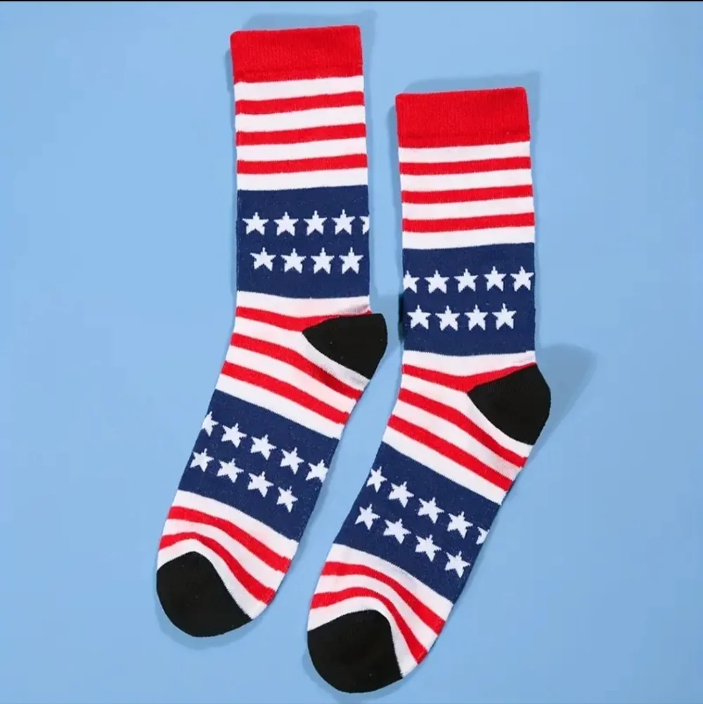 Patriotic Striped Unisex Socks, OS